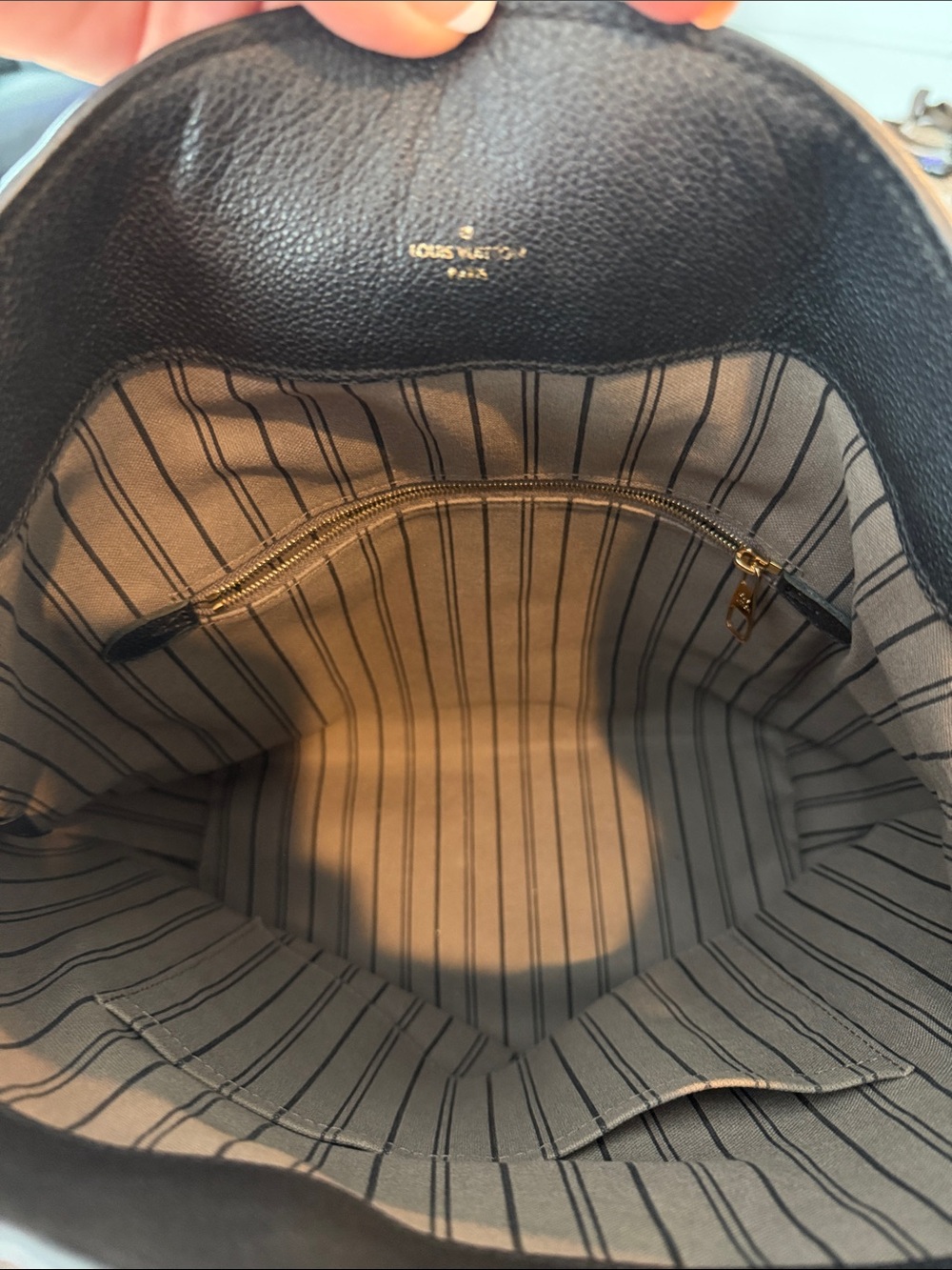 Louis Vuitton Black Monogram Empreinte Leather Bagatelle M Hobo Shoulder Bag - Picture 9 of 10